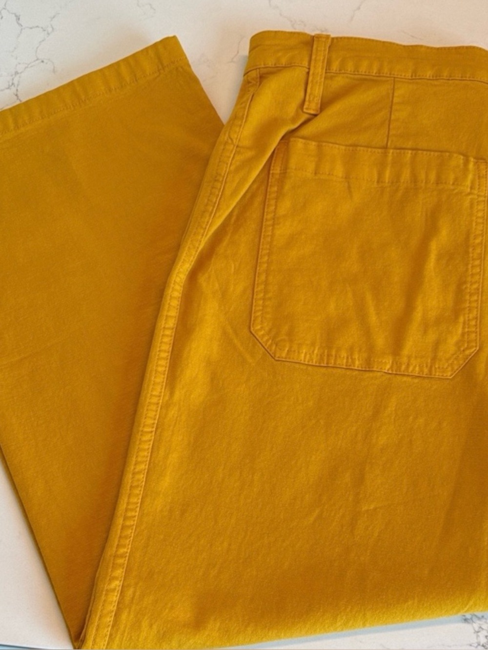 J Crew Mustard Yellow Straight-Leg Pants